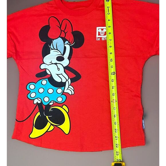 Disney parks Minnie Mouse Daisy Duck Red Spirit Jersey kids Xtra large NWT - Picture 2 of 7